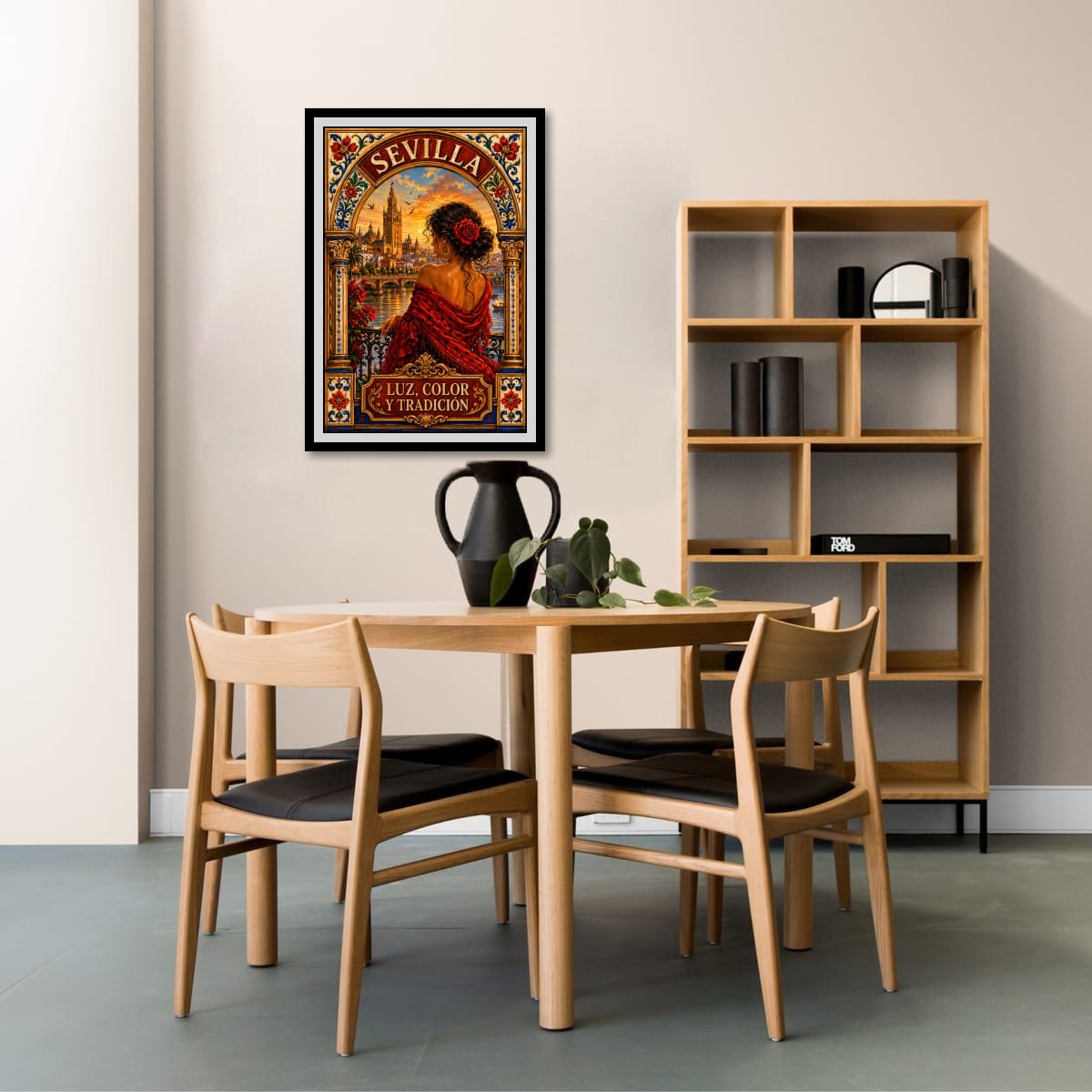 Sevilla vintage travel poster canvas full view