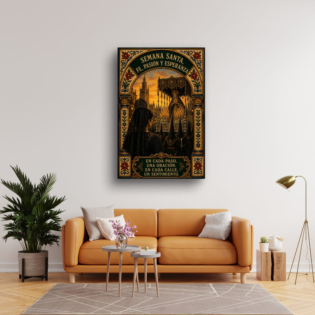 Holy Week in Seville canvas poster packaging