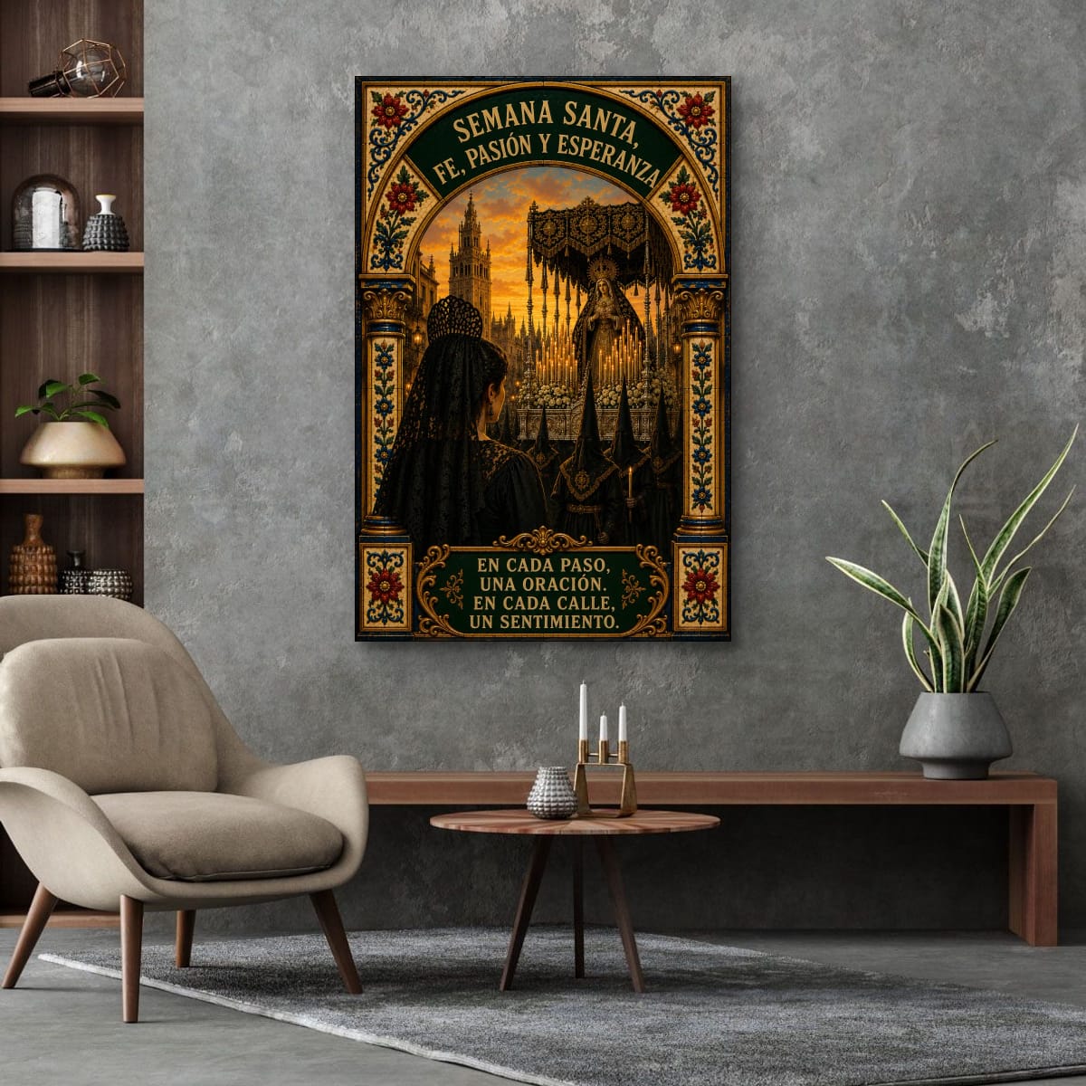 Holy Week in Seville canvas poster size chart