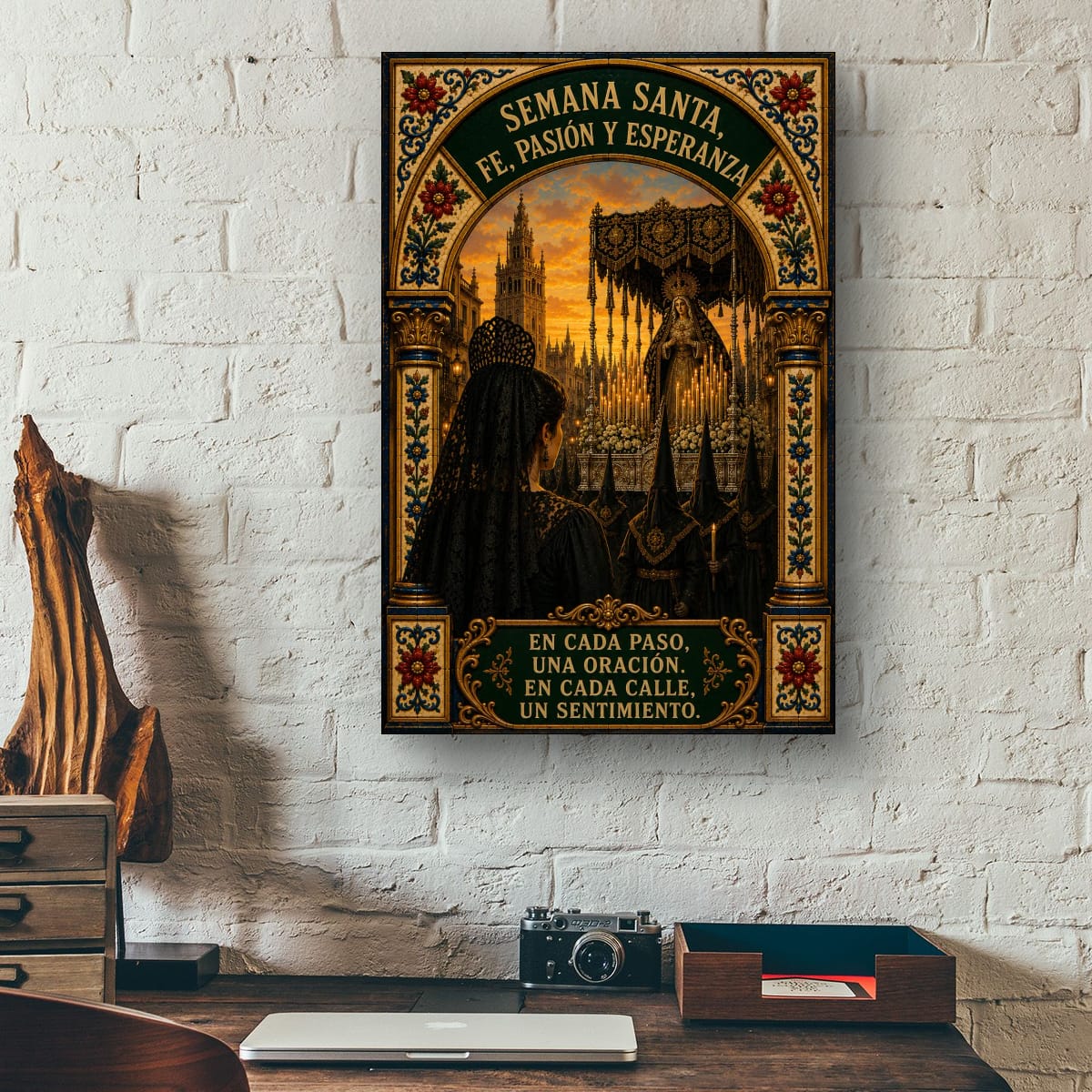 Holy Week in Seville canvas poster in room setting