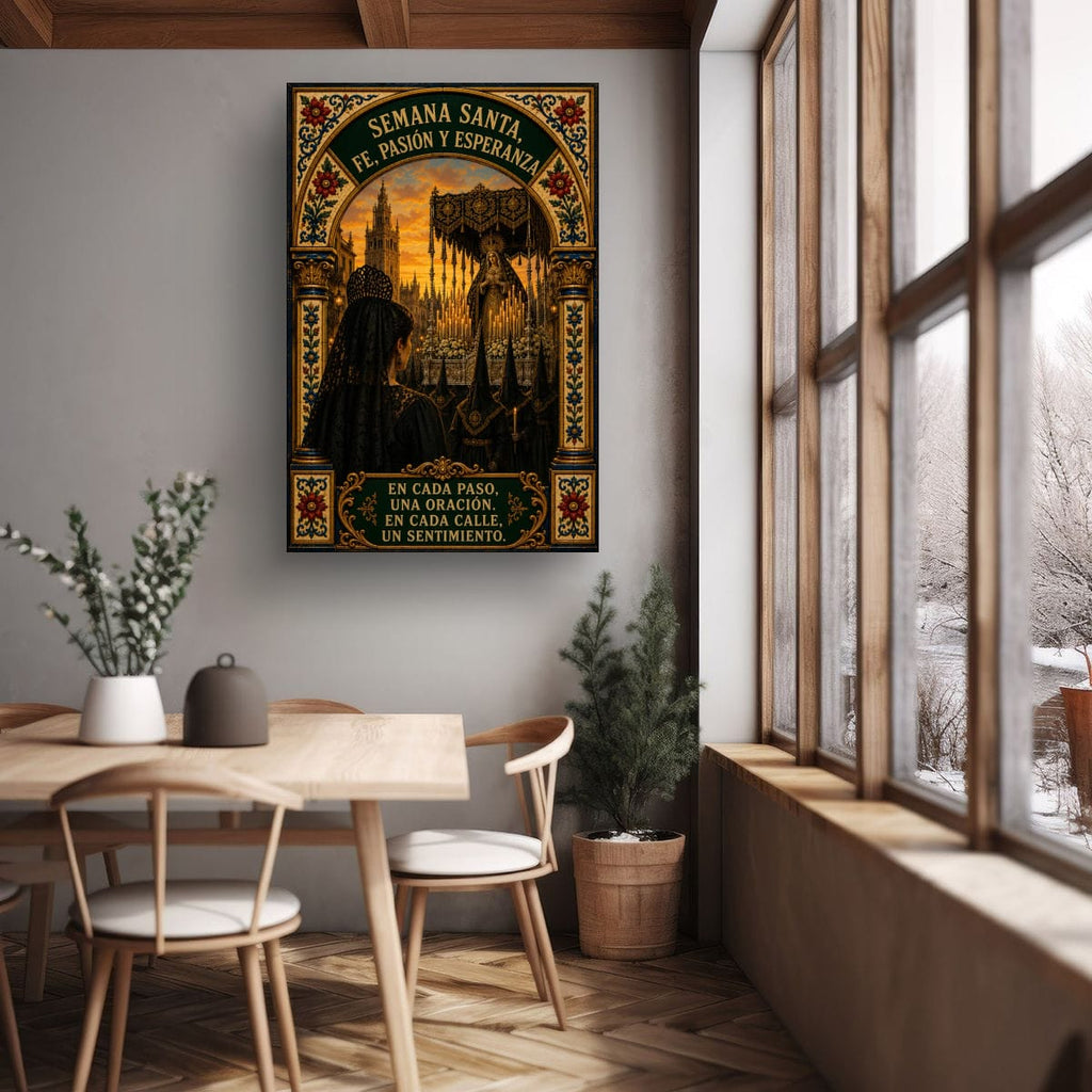 Holy Week in Seville canvas poster rolled ready to frame
