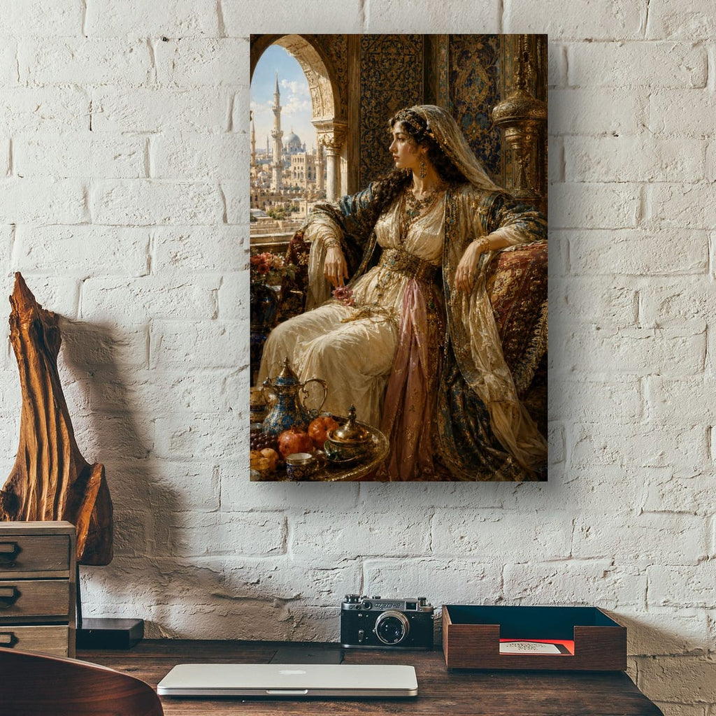 Ottoman Princess canvas texture detail
