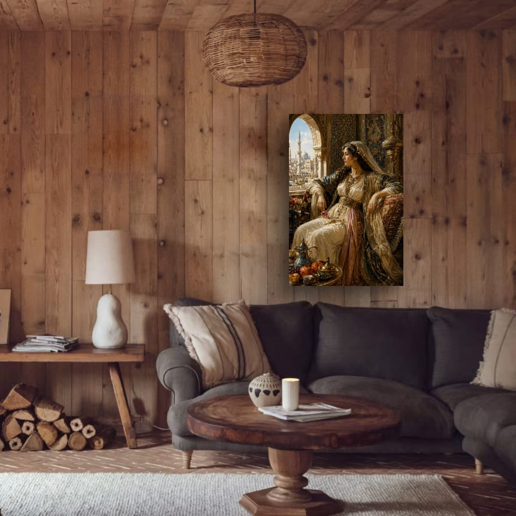 Ottoman Princess canvas in room setting