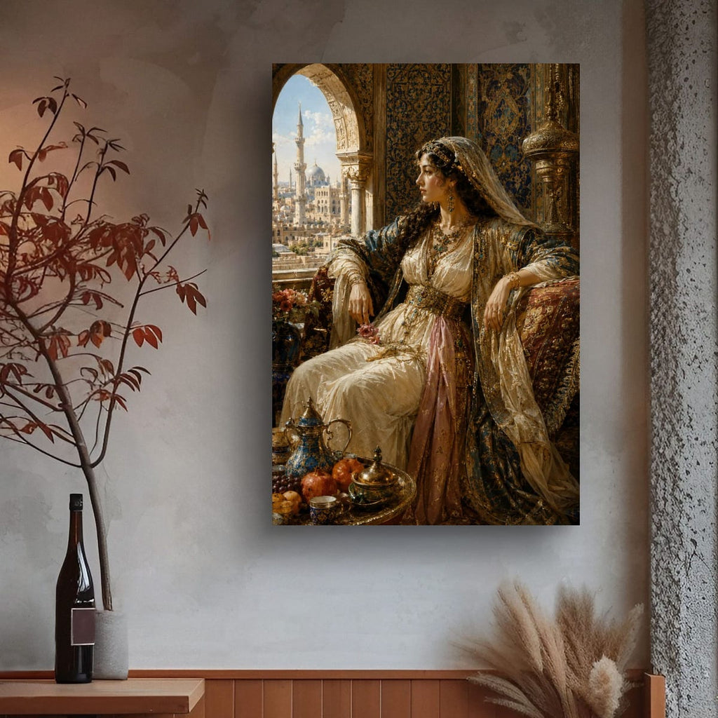 Ottoman Princess canvas rolled ready to frame