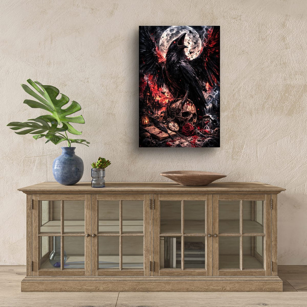 Dark Raven Gothic canvas gothic fantasy wall art