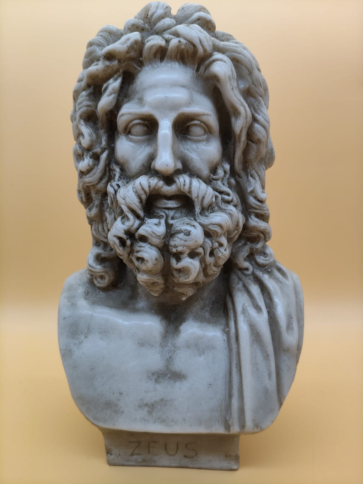 Escultura decorativa de Zeus en polvo de mármol
