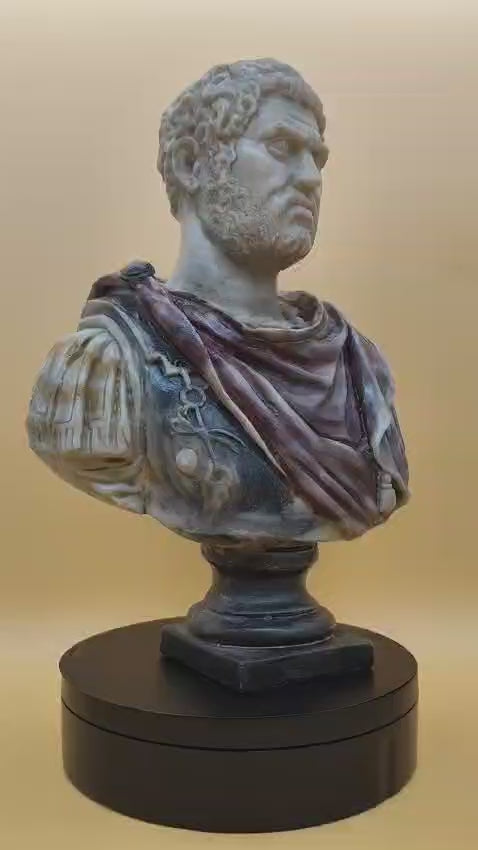 Busto de emperador romano antiguo | Escultura histórica de mármol