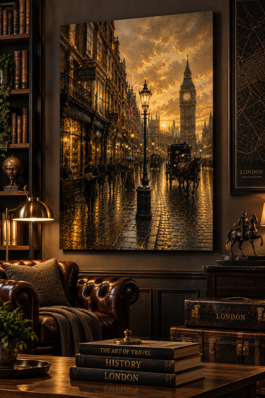Calle Victoriana de Londres | Lienzo de Arte Histórico