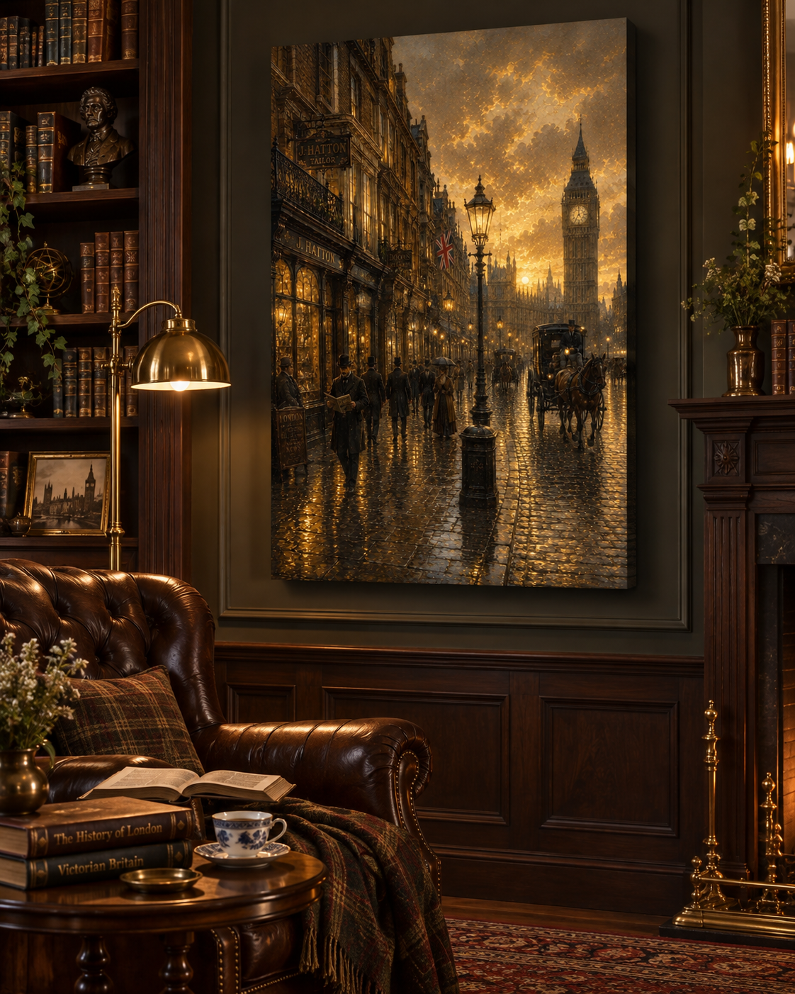 Calle Victoriana de Londres | Lienzo de Arte Histórico