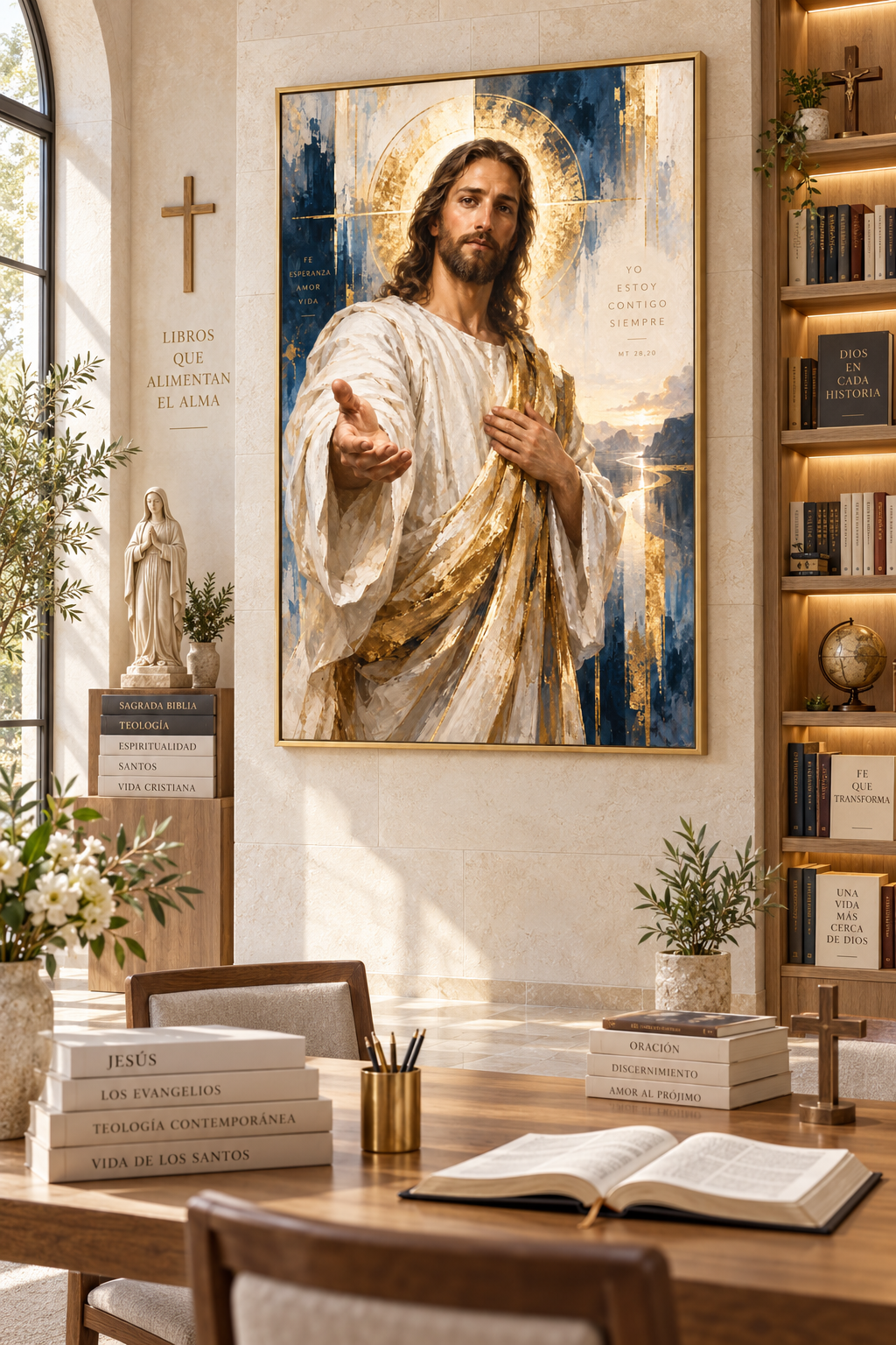 Yo Estoy Contigo Siempre | Lienzo de Jesucristo Arte Religioso Moderno
