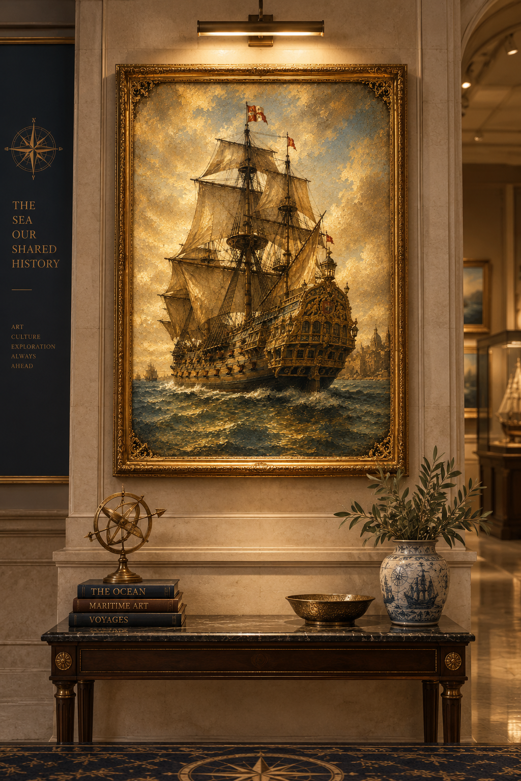 Galeón en Alta Mar | Lienzo de Arte Náutico Histórico