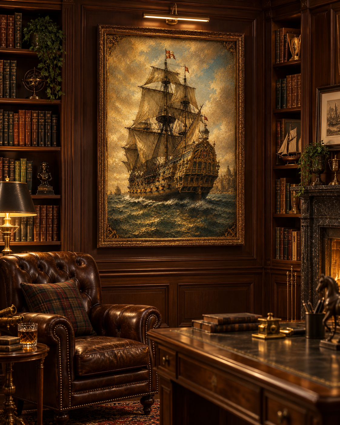 Galeón en Alta Mar | Lienzo de Arte Náutico Histórico