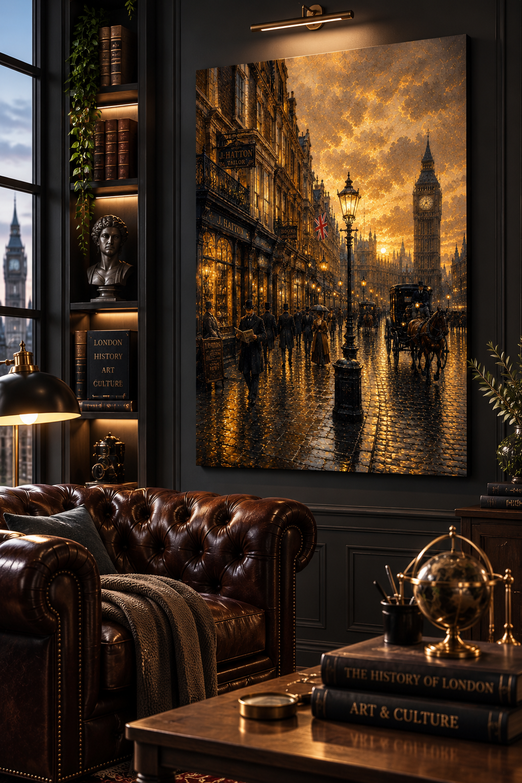 Calle Victoriana de Londres | Lienzo de Arte Histórico
