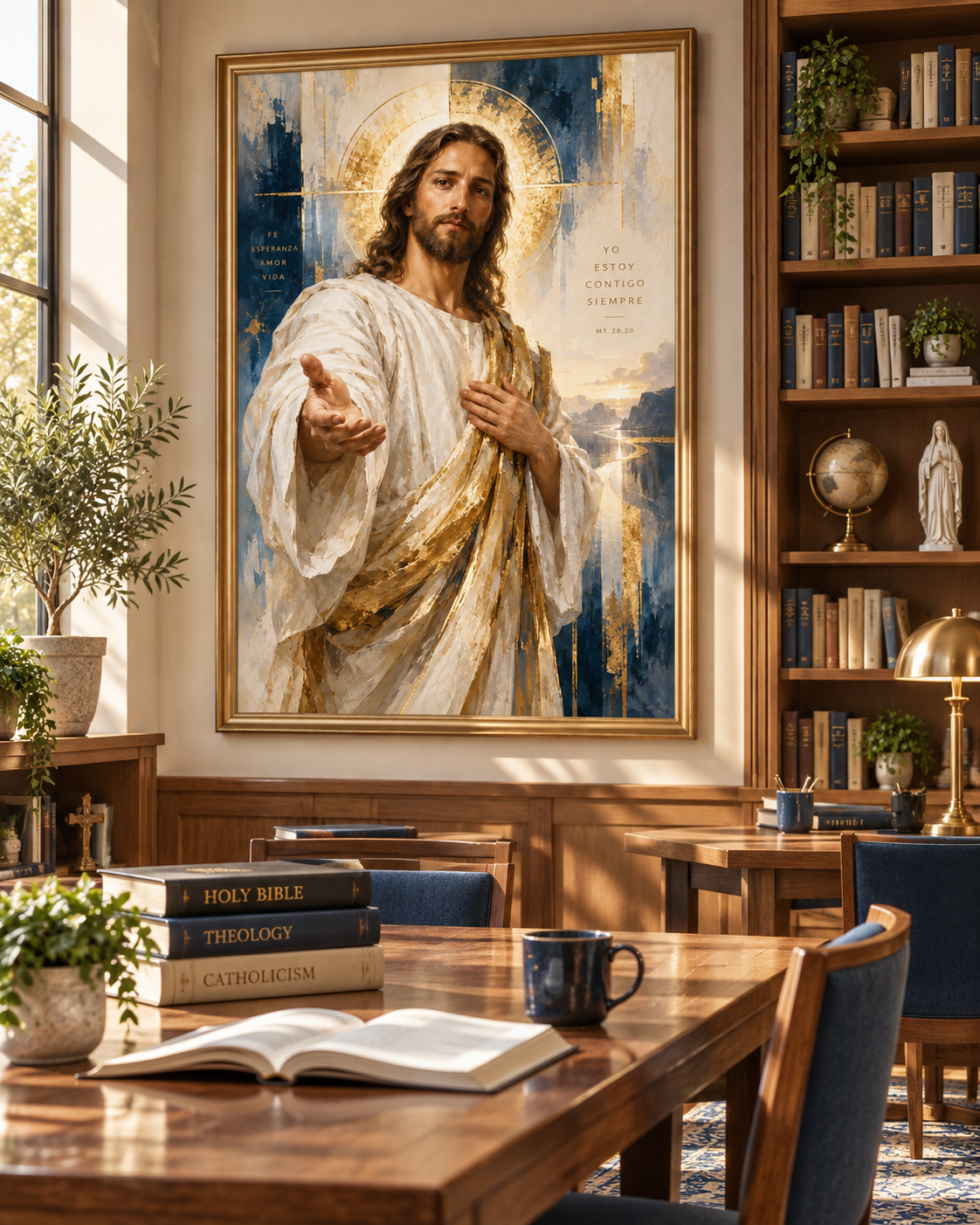 Yo Estoy Contigo Siempre | Lienzo de Jesucristo Arte Religioso Moderno