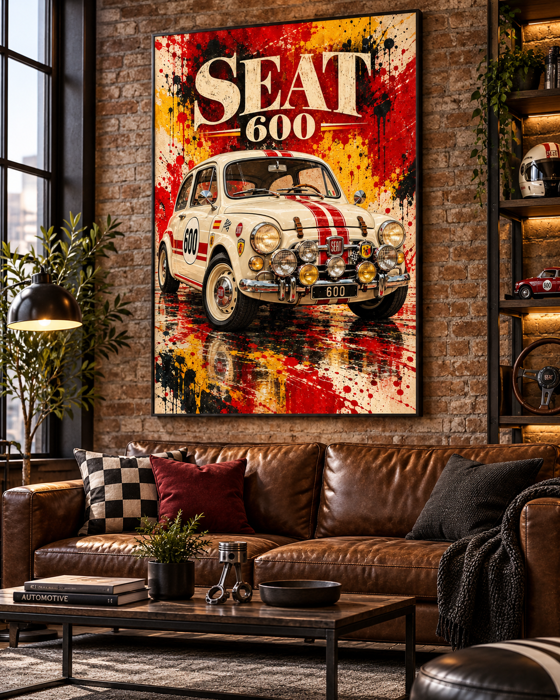 SEAT 600 | Lienzo de Arte Automovilístico Rally Retro