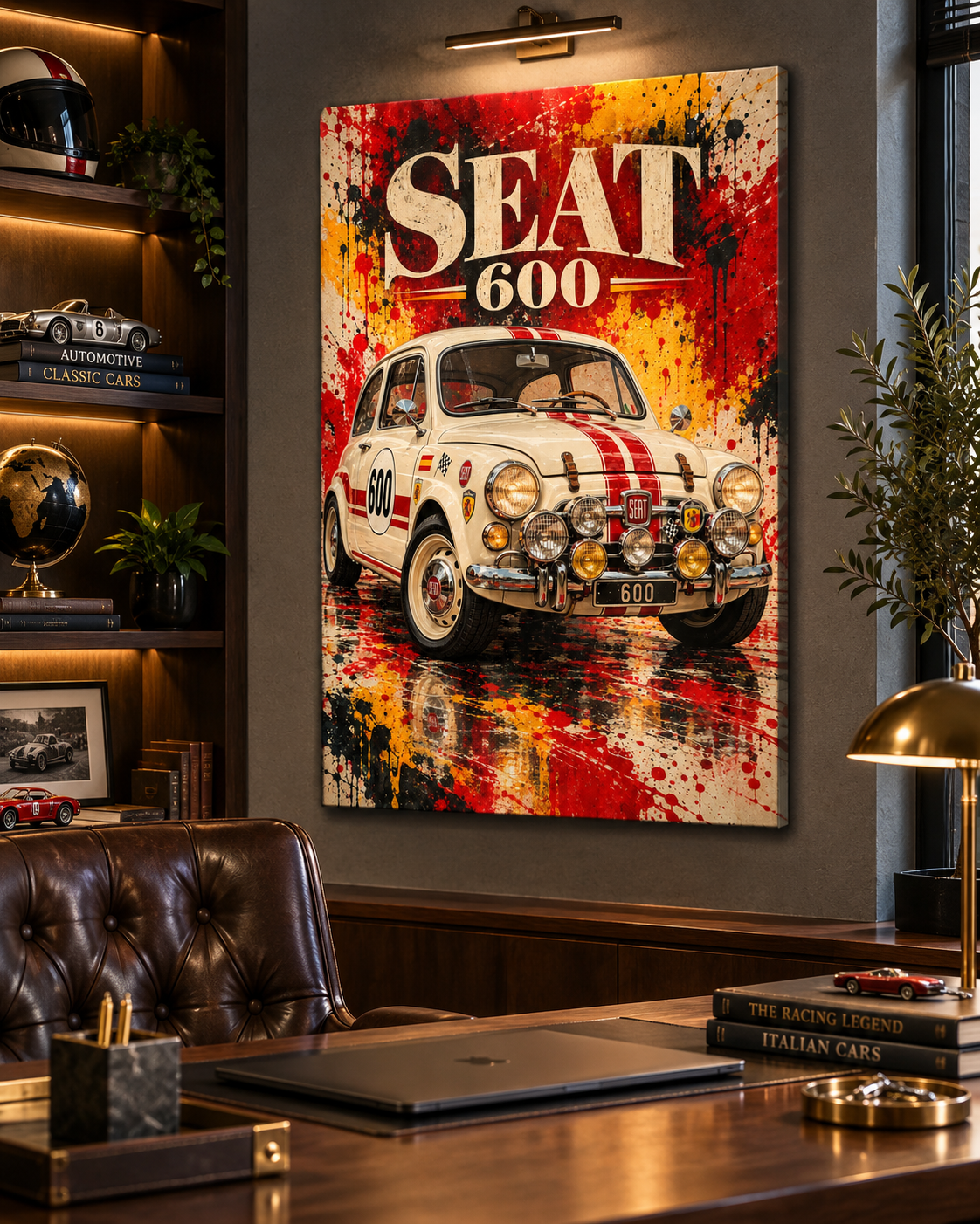 SEAT 600 | Lienzo de Arte Automovilístico Rally Retro