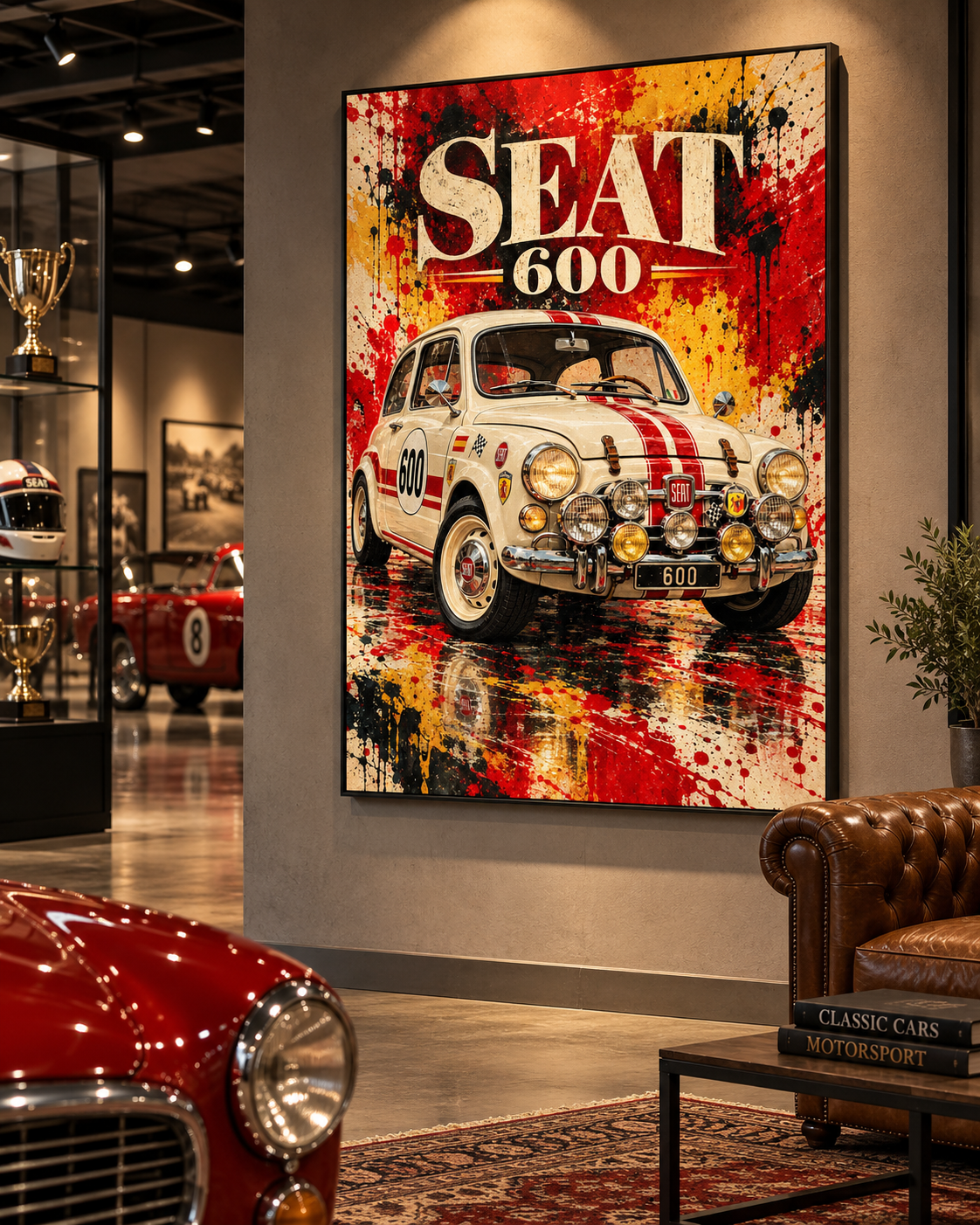 SEAT 600 | Lienzo de Arte Automovilístico Rally Retro