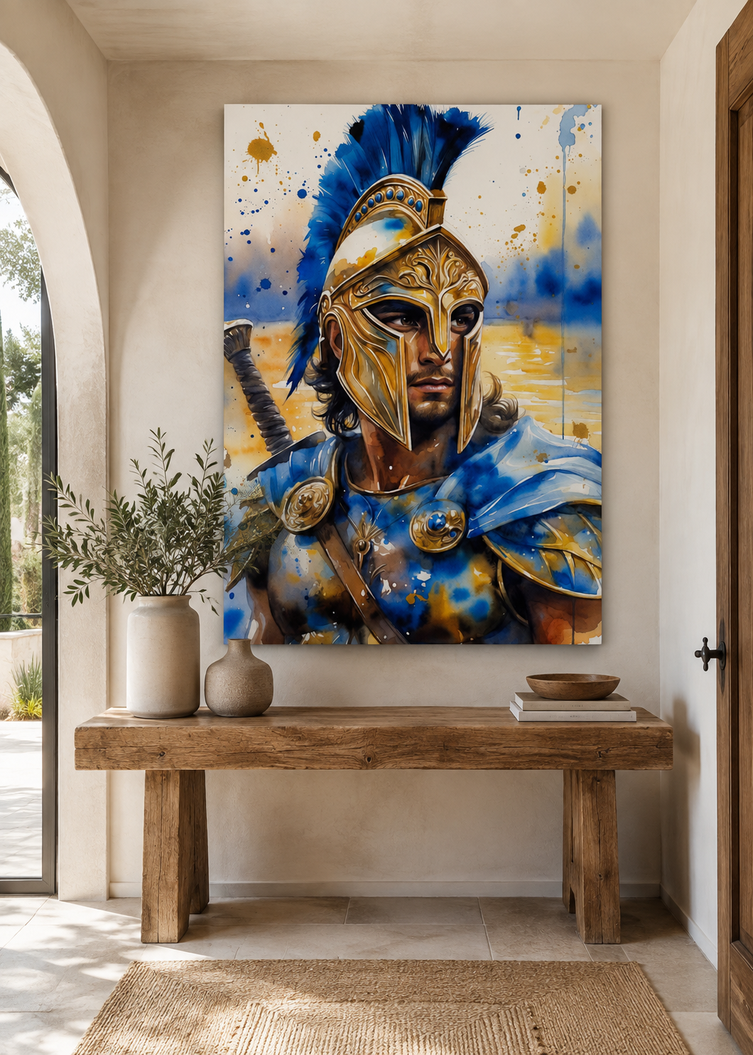 Guerrero espartano de inspiración clásica | lienzo decorativo