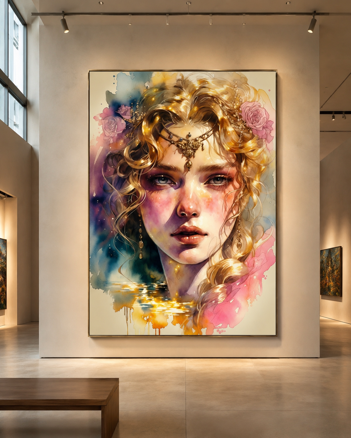 Arte de pared de Afrodita con estética clásica contemporánea