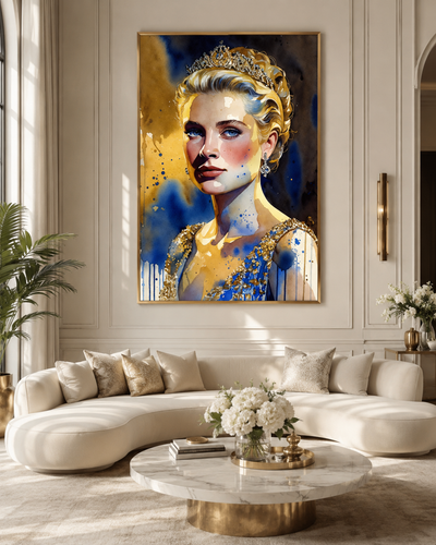 Grace Kelly con Tiara | Lienzo Glamour Vintage