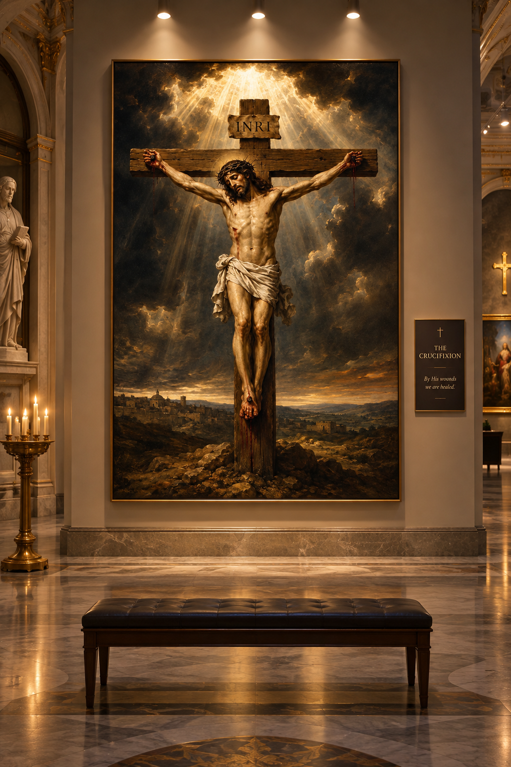 La Crucifixión de Cristo | Lienzo de Arte Religioso Cristiano
