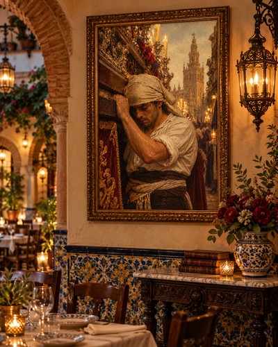 El Costalero | Lienzo de Semana Santa Sevillana