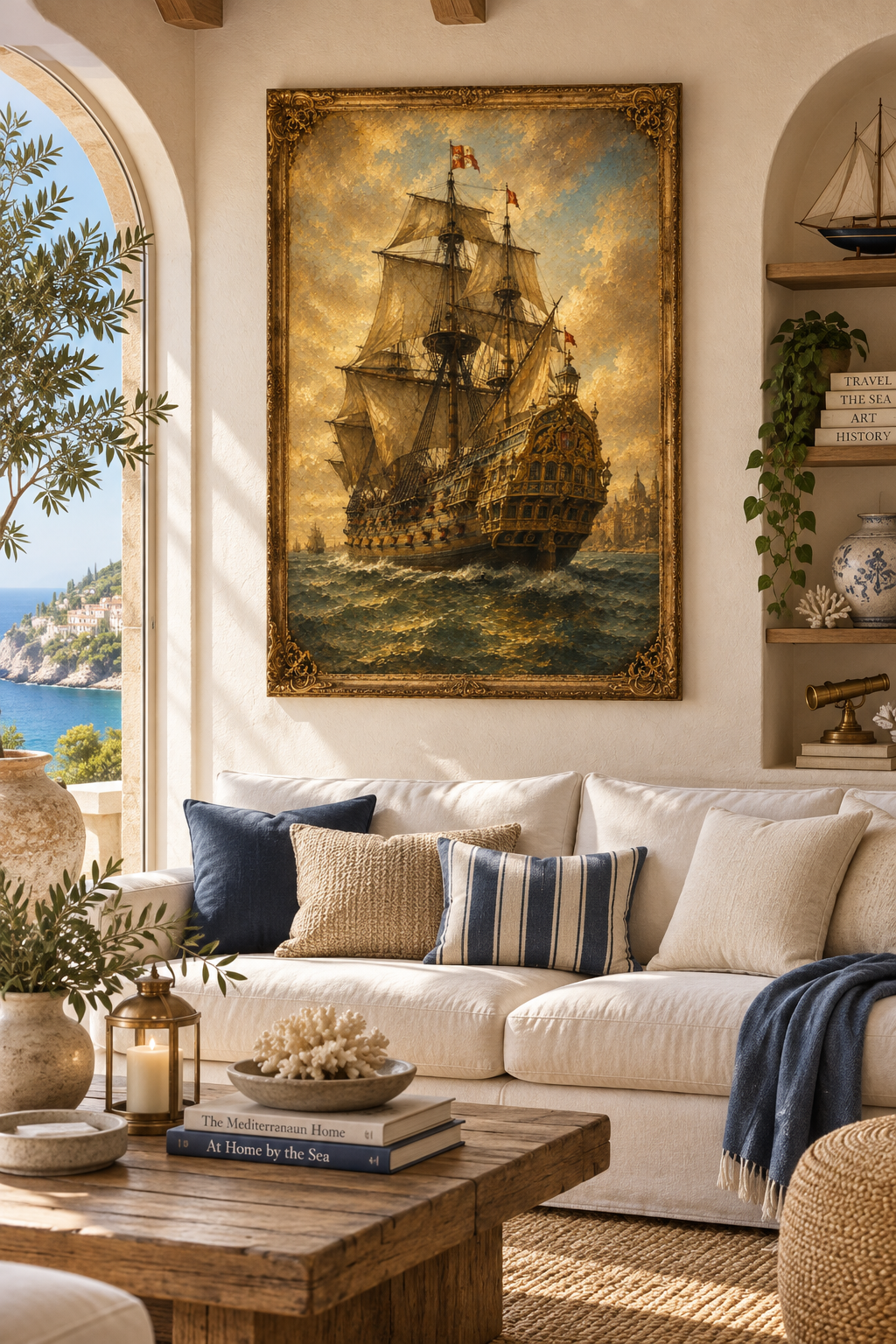 Galeón en Alta Mar | Lienzo de Arte Náutico Histórico