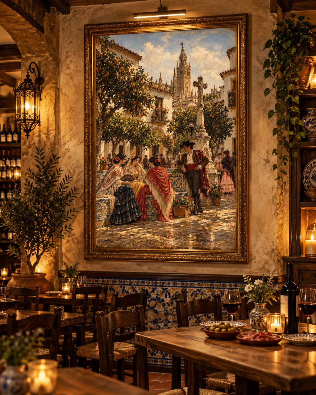 Patio de los Naranjos | Lienzo de Arte Andaluz y Flamenco