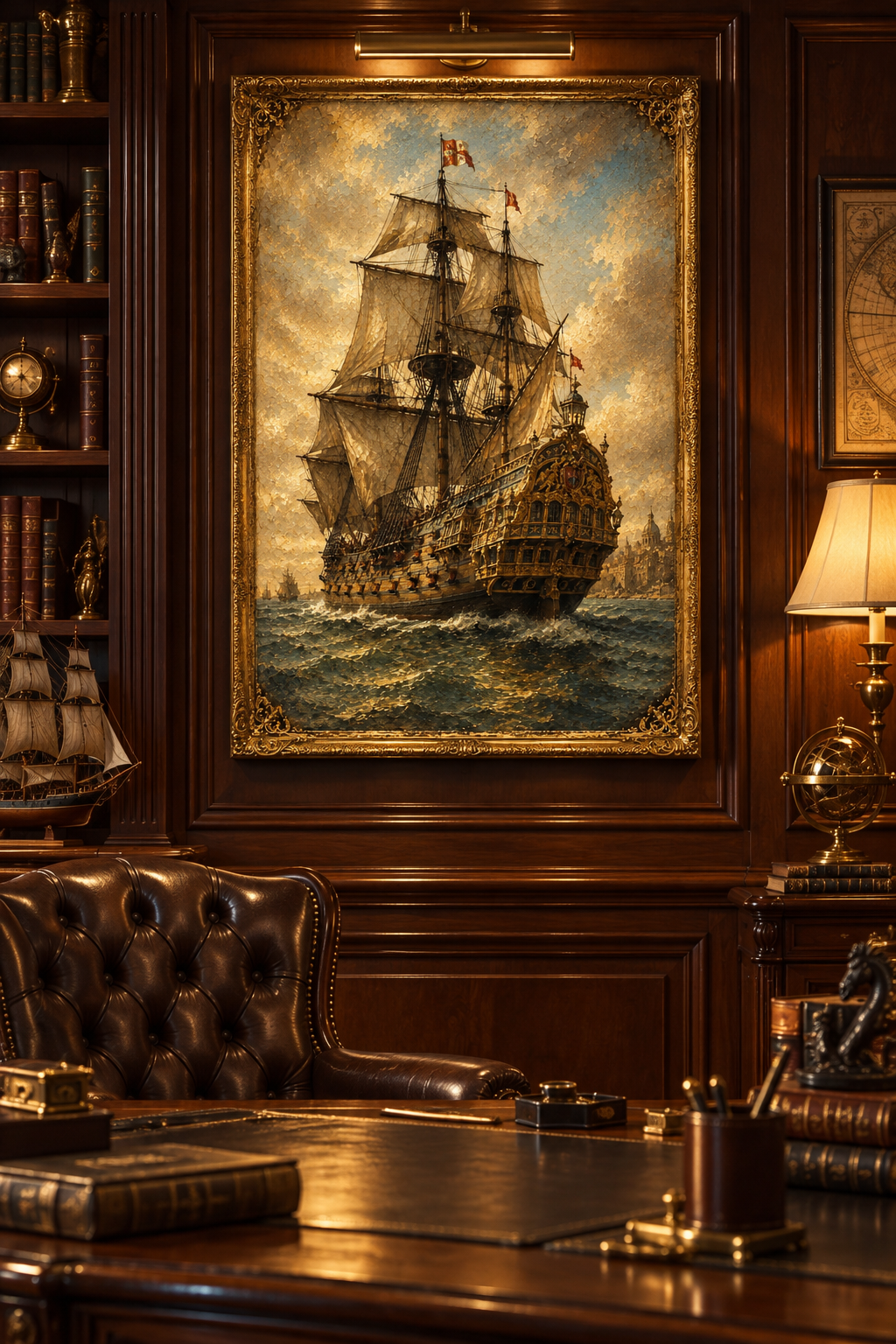 Galeón en Alta Mar | Lienzo de Arte Náutico Histórico