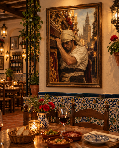 El Costalero | Lienzo de Semana Santa Sevillana