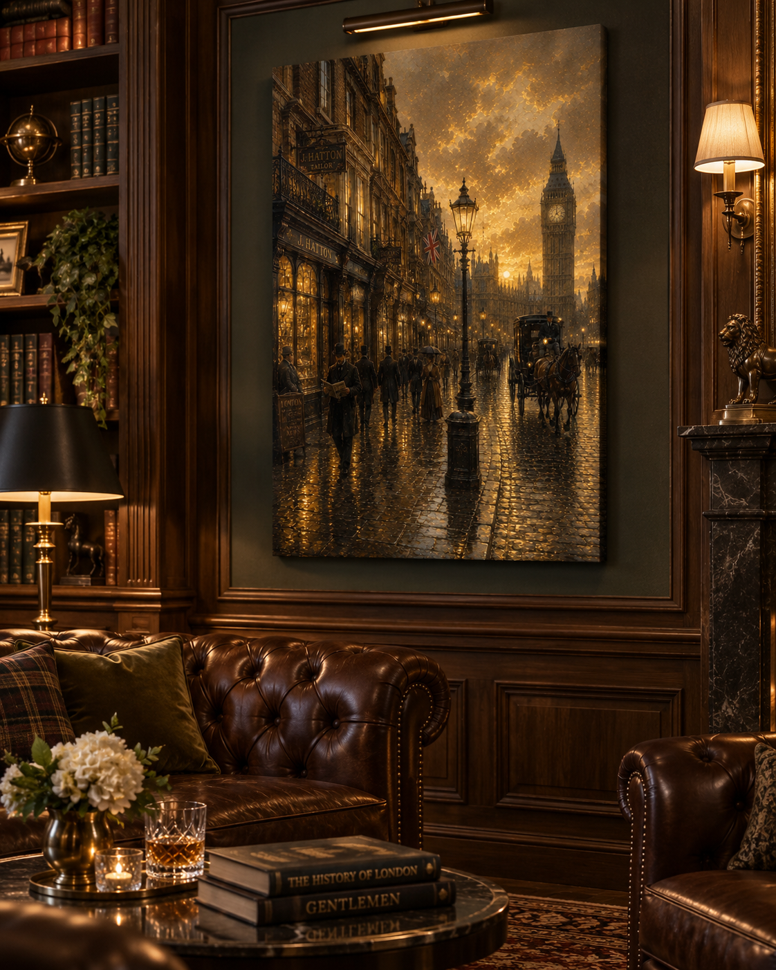 Calle Victoriana de Londres | Lienzo de Arte Histórico