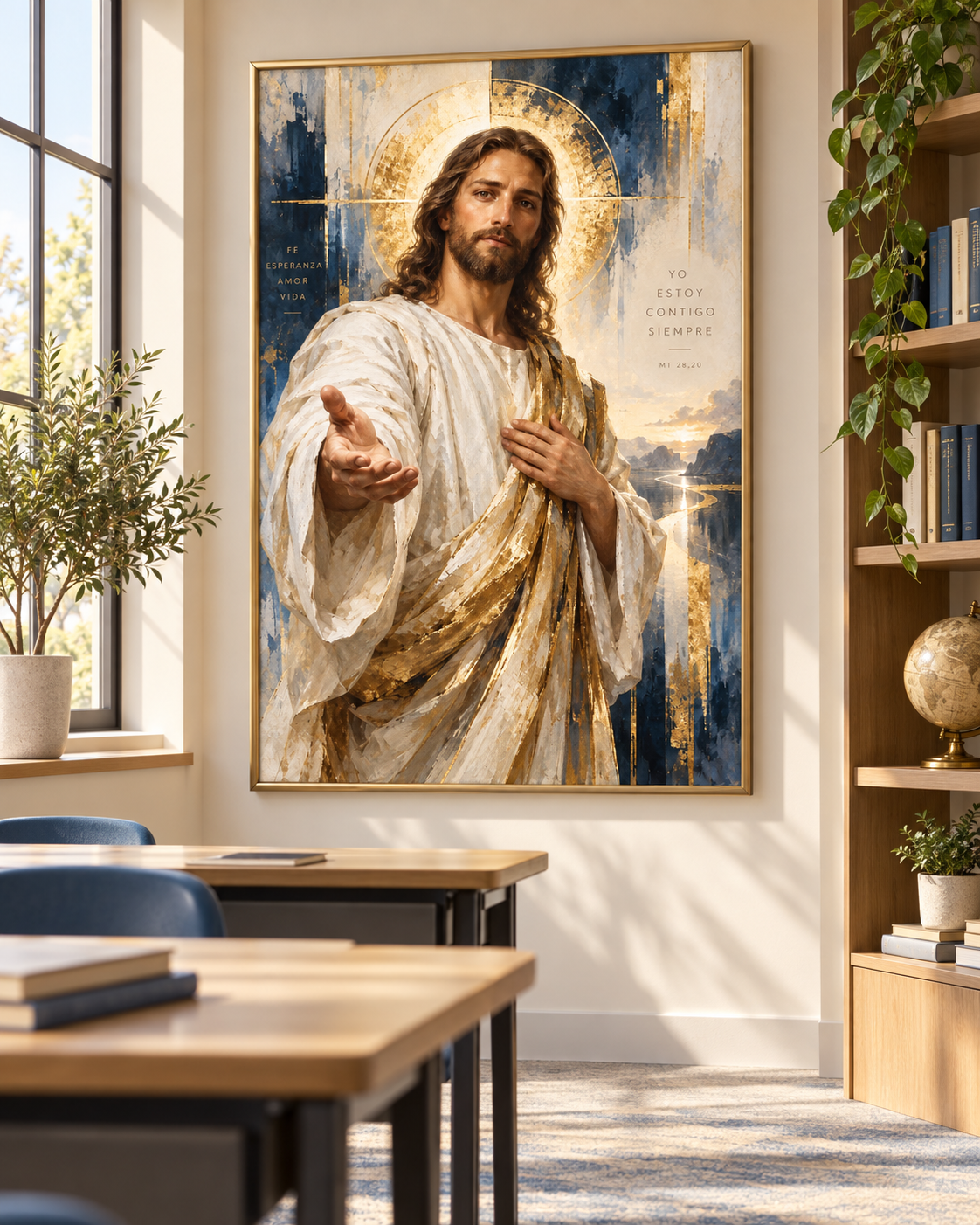 Yo Estoy Contigo Siempre | Lienzo de Jesucristo Arte Religioso Moderno