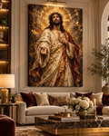 Cristo Redentor | Lienzo Religioso con Pan de Oro