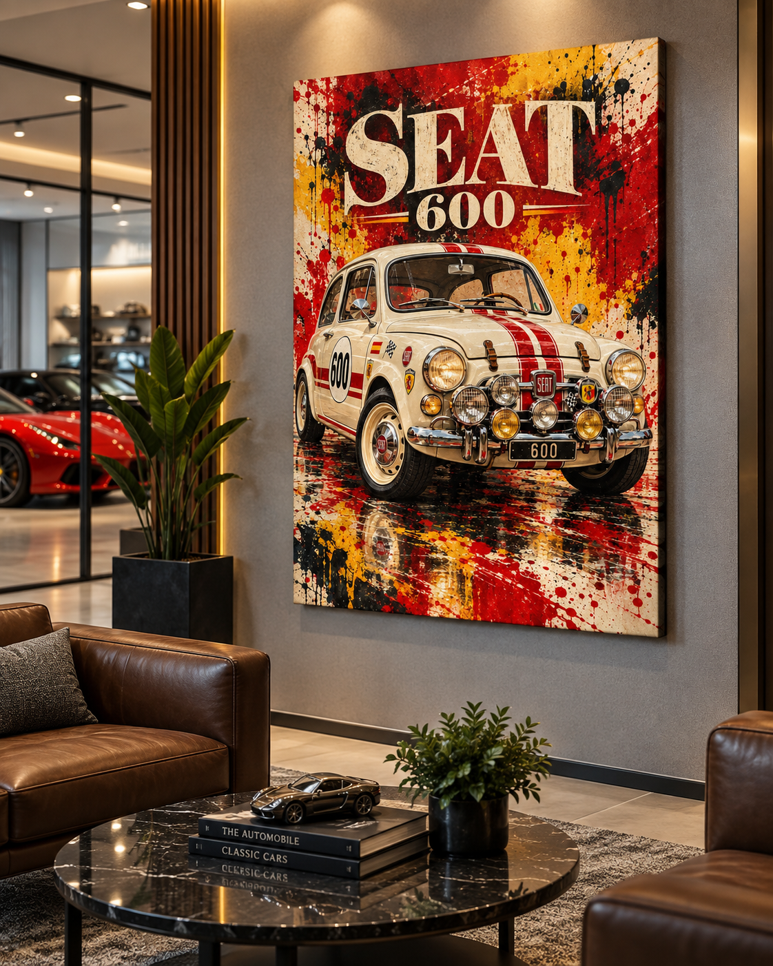 SEAT 600 | Lienzo de Arte Automovilístico Rally Retro