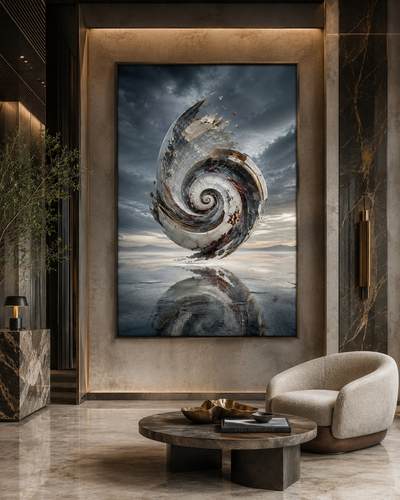 Espiral Fracturada | Lienzo Abstracto Surrealista
