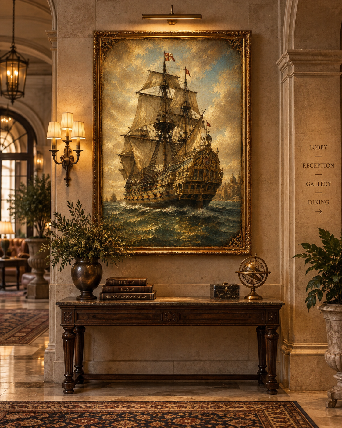 Galeón en Alta Mar | Lienzo de Arte Náutico Histórico
