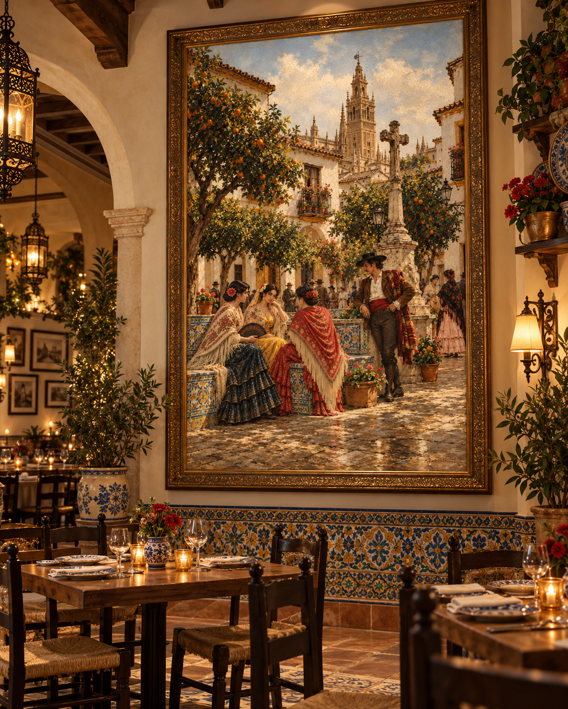 Patio de los Naranjos | Lienzo de Arte Andaluz y Flamenco