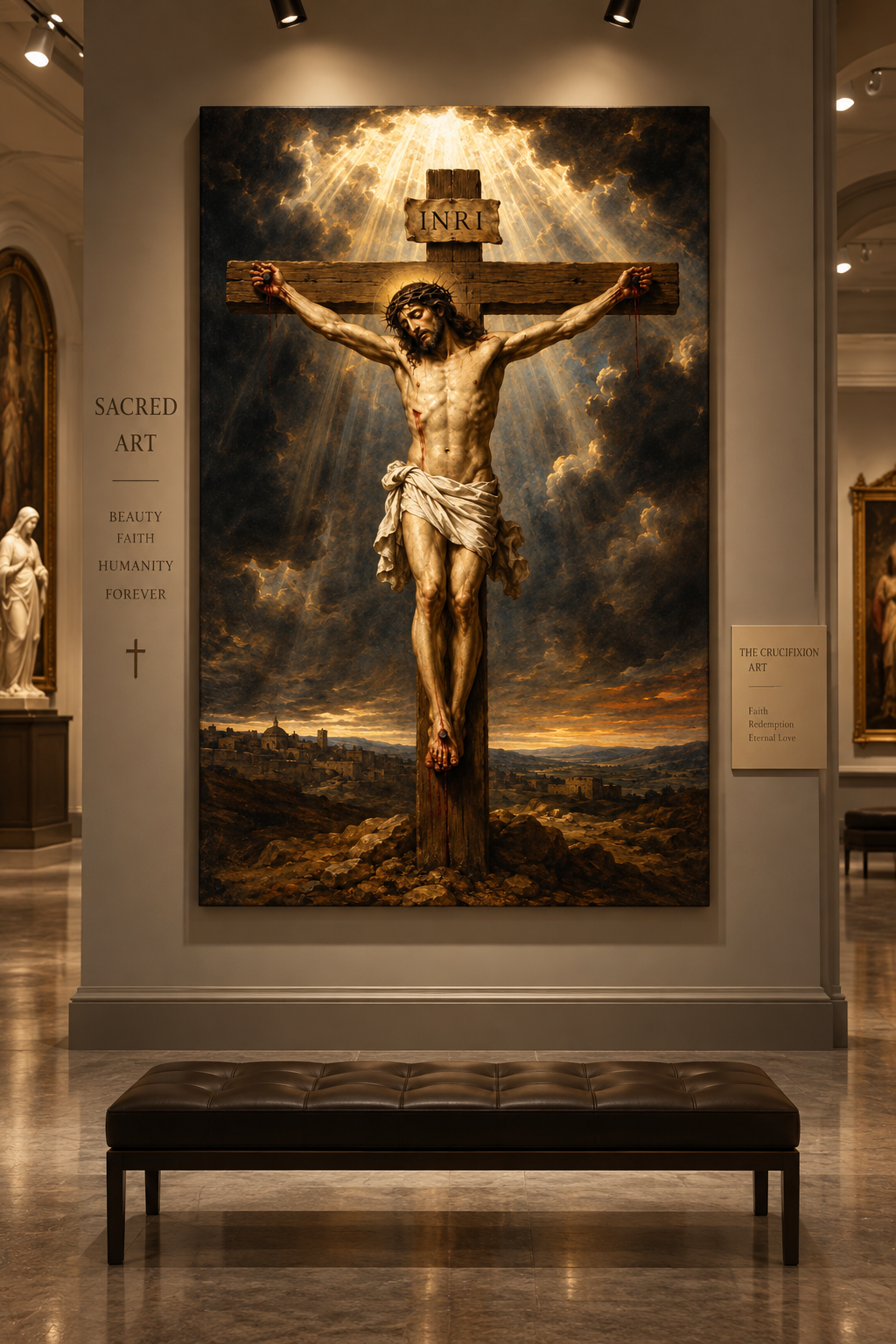 La Crucifixión de Cristo | Lienzo de Arte Religioso Cristiano