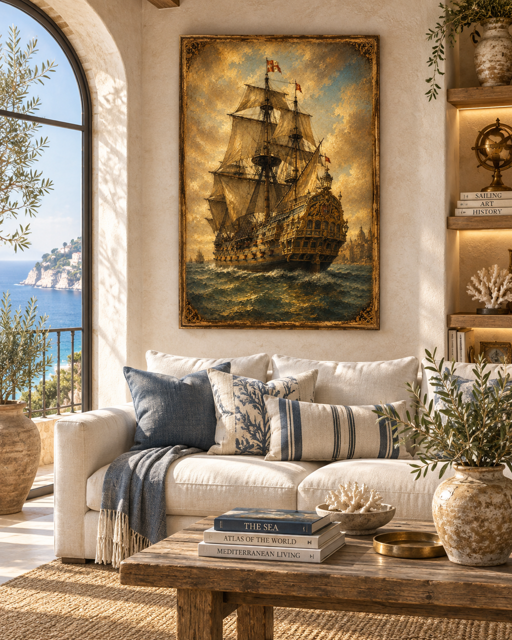 Galeón en Alta Mar | Lienzo de Arte Náutico Histórico