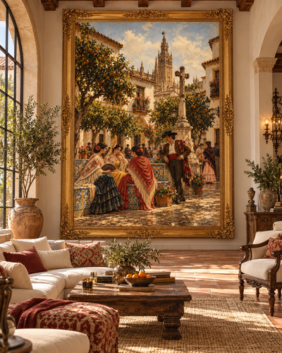 Patio de los Naranjos | Lienzo de Arte Andaluz y Flamenco
